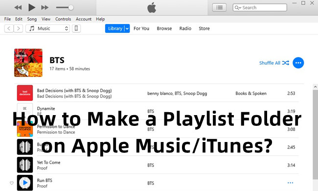 make a playlist folder on apple music