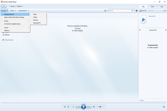 manage libaries in Windows Media Player