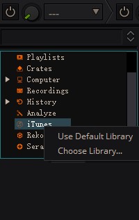 mixxx itunes choose library