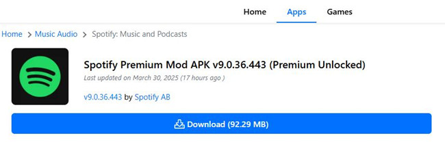 modzod spotify premium mod apk