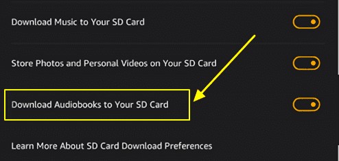 download audible to sd card on kindle fire