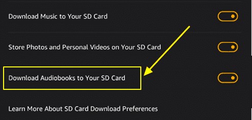 move audible to sd card on kindle fire