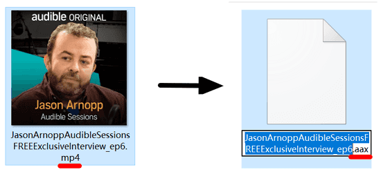 rename audible from firefox