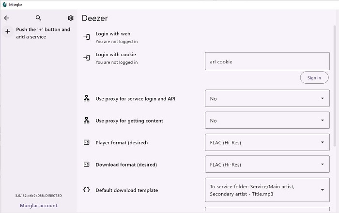 murglar deezer login