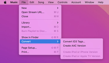 music app convert create aac version mac