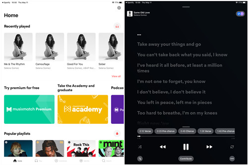 musixmatch get synced spotify lyrics