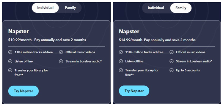 napster subscription