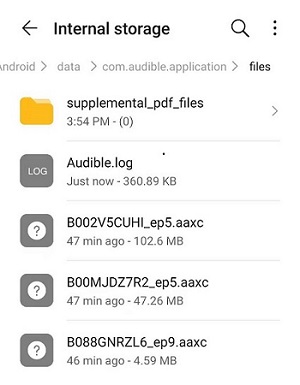 open audible files on android