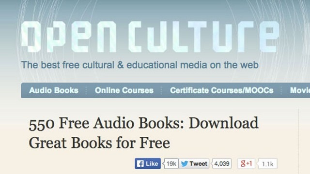open culture free audiobook