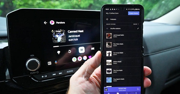 open pandora on android auto
