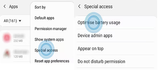 turn off battery optimization