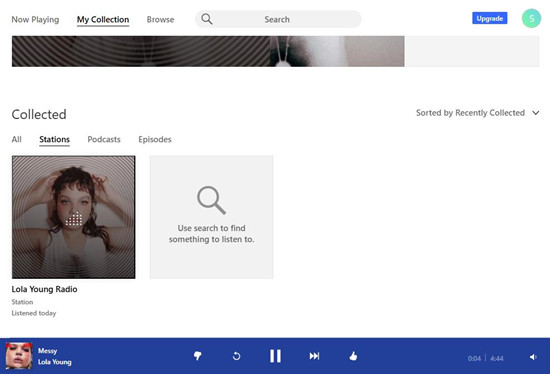 pandora my collections collected satations