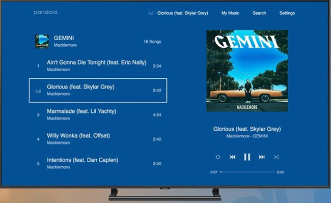 pandora on samsung tv