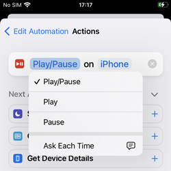 pause on iphone