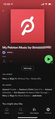 peloton music in spotify