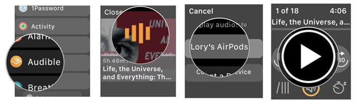play audible on apple watch