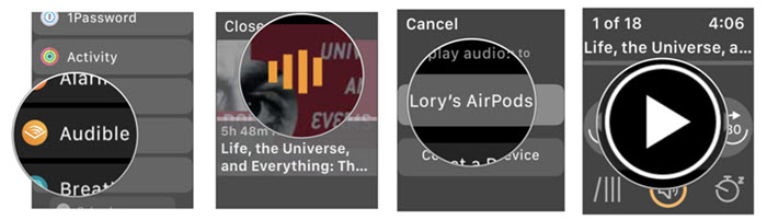 listen to audible on apple watch