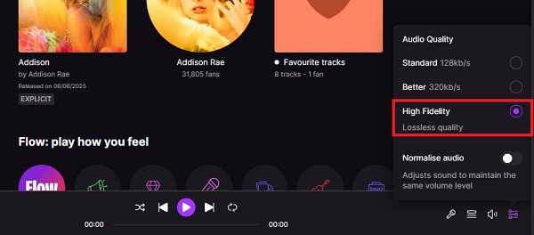 play deezer in high fidelity