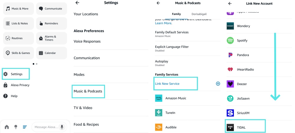 paly tidal dolby atmos on alexa