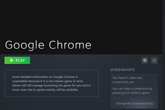 play google chrome steam library