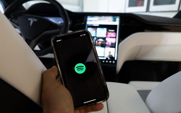 play spotify on tesla bluetooth