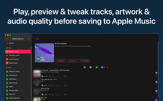 playlisty for apple music interface