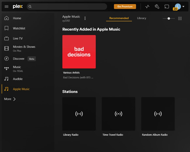 plex add apple music files