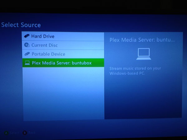 plex media server to xbox 360