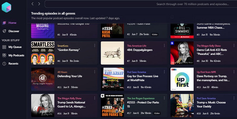 podbay fm interface