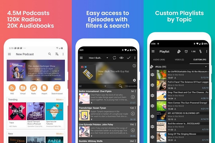 podcast addict android app