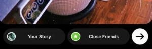 post instagram story option