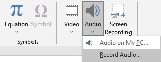 record audio on powerpoint