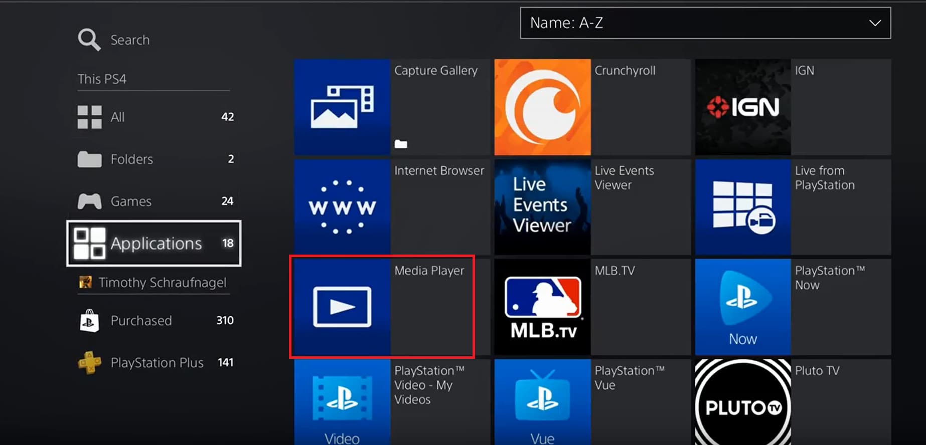ps4 media player