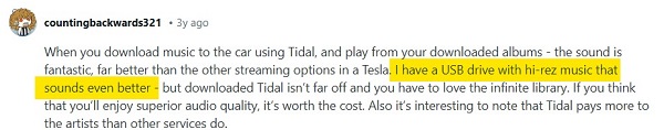 put tidal music in usb for tesla