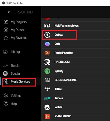 qobuz bluesound node