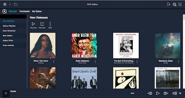 qobuz for linux interface