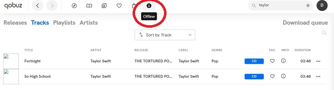 qobuz offline library windows