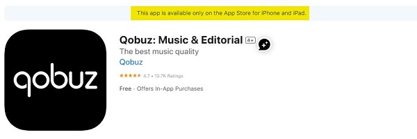 qobuz on app store