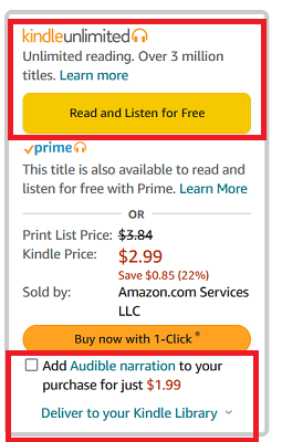 read and listen for free on kindle