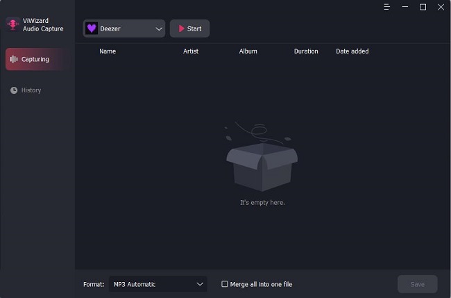record deezer with audio capture