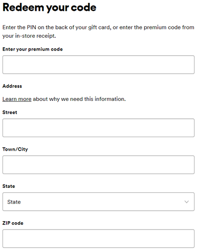 redeem spotify code