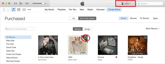 redownload purchased itunes songs