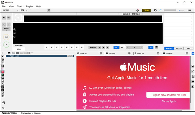 rekordbox 7 apple music sign in now or start free trial