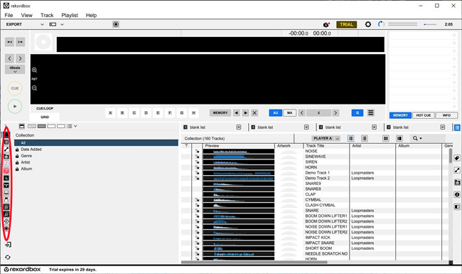 rekordbox 7 main interface