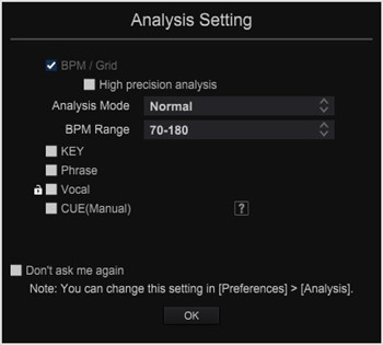 rekordbox analysis setting