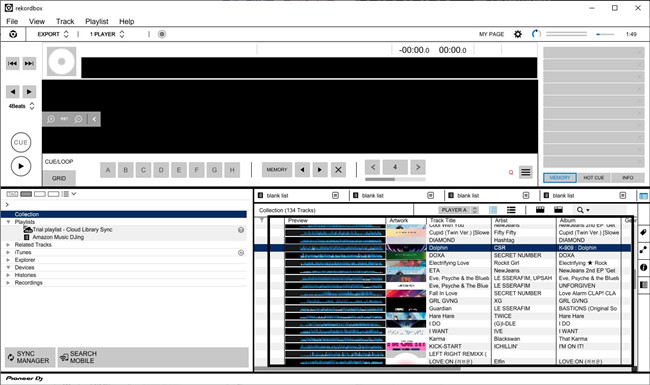 rekordbox collection tracks