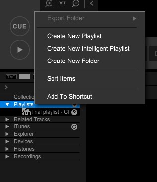 rekordbox create new playlist