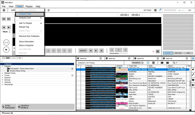 rekordbox track analyze track