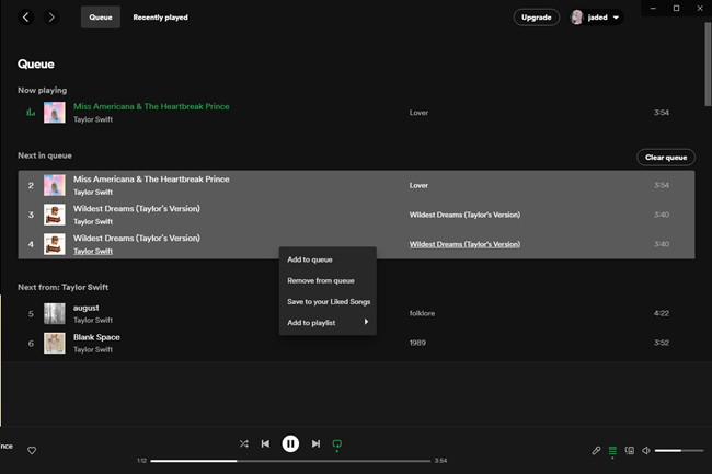 remove multiple songs from queue