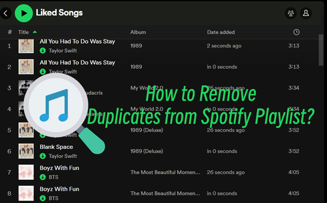 remove duplicates from spotify playlist